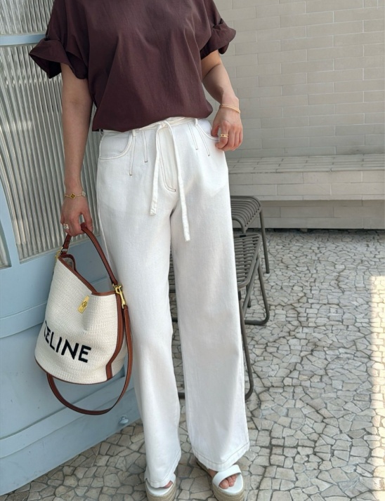 썸머 스티치 배색 와이드