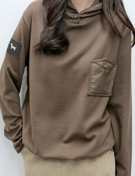 기모브러쉬배색후드