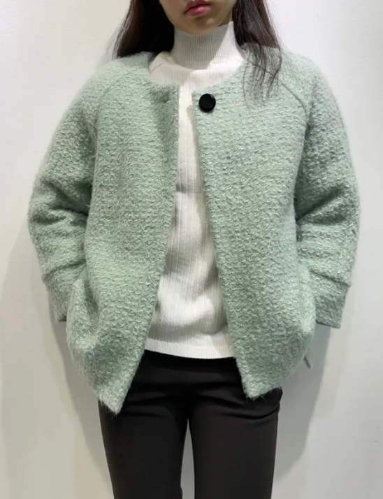 글리터 케이프 망토 퍼 자켓