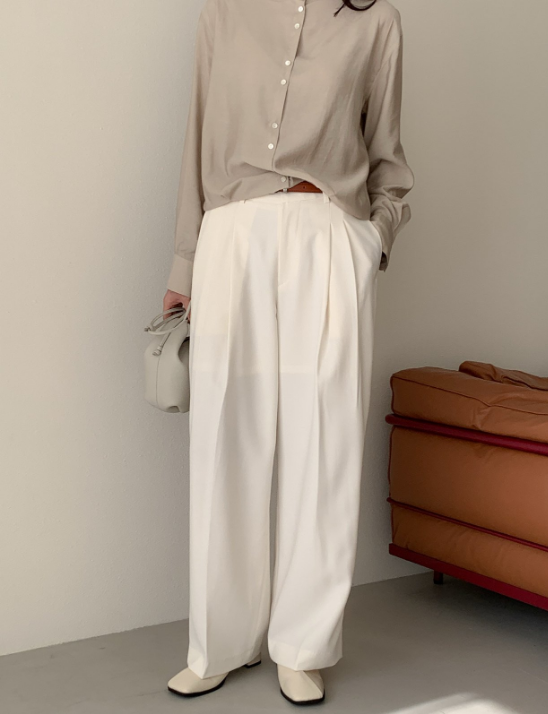 클래식투턱슬랙스