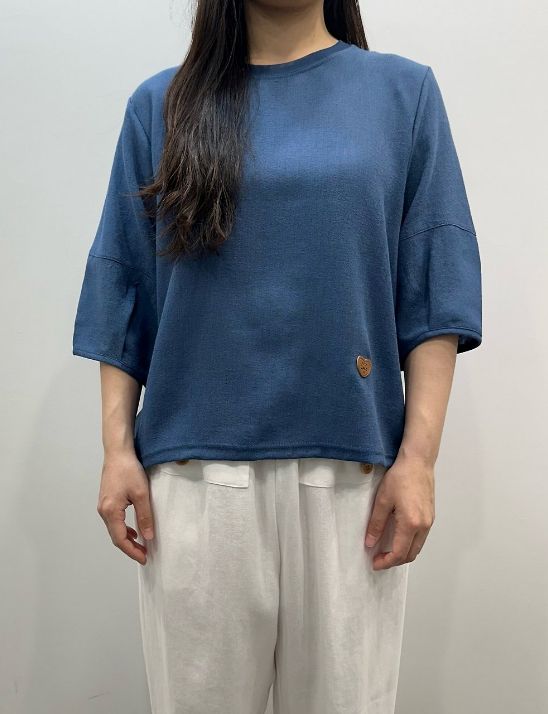 로하트탭8부린넨블라우스