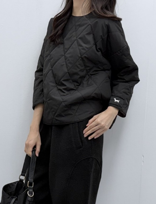 퀼팅배색블라우스