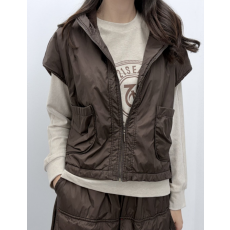 기모큰주머니후드조끼